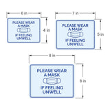 Classic Framed Plus Please Wear a Mask If Feeling Unwell Door or Wall Sign | Medical Facility Reception Patient Reminders