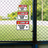 Classic Framed Plus Look Up – Electrical Hazard Above Door or Wall Sign | Miscellaneous Warning Signs - Industrial & Construction