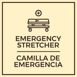 Signs ByLITA Square Emergency Stretcher Door or Wall Sign | Spanish Bilingual Business And Office Signs