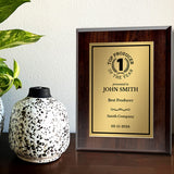 Top Producer of the Year Customizable Award Plaque | Easel Mount Option | Achievement and Recognition Personalizable Plaques