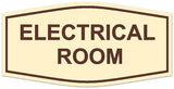 Signs ByLITA Fancy Electrical Room Authorized Personnel Only Sign - Laser-Engraved Lettering | Durable ABS Plastic | Vibrant Colors | Powerful Foam Tape