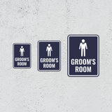 Portrait Round Plus Groom's Room Wall or Door Sign | Weddings & Events Signage