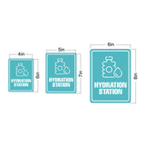 Portrait Round Plus Hydration Station Wall or Door Sign | Business & Public Signage