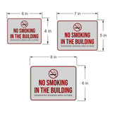 Classic Framed Plus No Smoking in the Building – Designated Smoking Area Outside Door or Wall Sign | Workplace Safety & First Aid