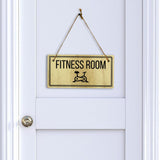 Fitness Room 5x10 Hanging Plus Wall or Door Sign | Home & Office Decor