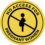 Circle Plus No Access For Pregnant Women Wall or Door Sign | Safety Signs For Business