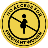 Circle Plus No Access For Pregnant Women Wall or Door Sign | Safety Signs For Business