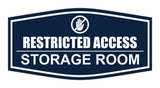 Signs ByLITA Fancy Restricted Access: Storage Room Sign Easy Installation Elegant Design Wall or Door Sign