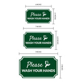 Notched Standard Please Wash Your Hands Wall or Door Sign