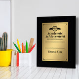 Signs ByLITA Academic Achievement Recognition Customizable Black Frame Award Wooden Plaque Award with Easel Stand