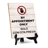 Front Desk Bilingua English and Spanishl Table Signs with Acrylic Stands (6x8“)