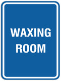 Signs ByLITA Portrait Round Waxing Room Sign - Laser-Engraved Lettering | Durable ABS Plastic | Vibrant Colors | Powerful Foam Tape