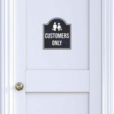 Customers Only' Headstone ? Wall/Door Restroom & Hygiene Sign
