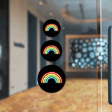 Circle Plus Rainbow Neon Graphic Style Wall or Door Sign | Live Streamer Gaming Themed Decoration
