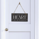 Steal My Heart Not My Blankets 5x10 Hanging Plus Wall or Door Sign | Funny Home Decor