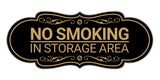 Signs ByLITA Designer No Smoking in Storage Area Wall or Door Sign