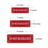Standard Plus Do Not Block Exits Door or Wall Sign | Office Signage