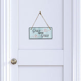 Grace Upon Grace 5x10 Hanging Plus Wall or Door Sign | Religious Home Decor
