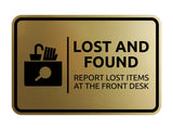 Signs ByLITA Classic Framed Lost and Found Report Lost Items at the Front Desk Wall or Door Sign