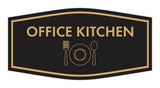 Signs ByLITA Fancy Office Kitchen Vector Sign - Kitchen Signs | Durable Material | Easy Installation Wall or Door Sign