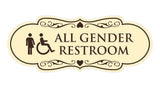 Signs ByLITA Designer All Gender Room Restroom Wall or Door Sign