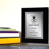 Golf Customizable Black Frame Wooden Award Plaque | Easel Mount Option | Achievement and Recognition Personalizable Plaques