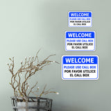Classic Framed Plus Welcome Please Use Call Box /Por Favor Utilice el Call Box Door or Wall Sign | Business & Warehouse Signage