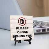 Quiet Zones & Visitor Instructions Table Signs 5"x 5" Square Table Sign With Acrylic Easel