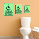 Portrait Round Plus Handicap Accessible Restroom Wall or Door Sign | General Kitchen and Food-related