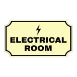 Notched Standard Electrical Room Wall or Door Sign | Facilities and Rooms Sign