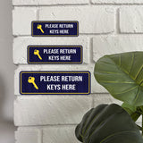 Standard Plus Please Return Keys Here Wall or Door Sign | Public Spaces Signage