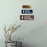 Basic Gender Neutral Restroom Wall or Door Sign