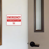 Classic Framed Plus Emergency Contact List Door or Wall Sign | Health and Safety Workplace Warning