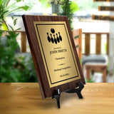 Bowling Customizable Wooden Award Plaque | Easel Mount Option | Achievement and Recognition Personalizable Plaques
