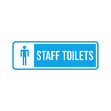 Standard Plus Staff Toilets (Blue) Door or Wall Sign