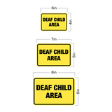 Classic Framed Plus Deaf Child Area Wall or Door Sign | Children Safety Sign