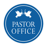 Signs ByLITA Circle Pastor Office Wall or Door Sign