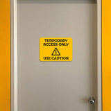 Classic Framed Plus Temporary Access Only - Use Caution Door or Wall Sign | Safety and Maintenance