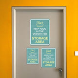 Portrait Round Plus Keep Food In the Designated Storage Area Wall or Door Sign | General Kitchen and Food-related