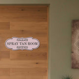 Designer Plus Spray Tan Room — Wall or Door Sign | Treatment Room - Sign