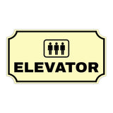 Notched Standard Elevator Wall or Door Sign | Facilities and Rooms Sign