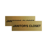 Basic Janitor's Closet Door/Wall Sign (Multipack)
