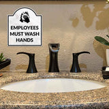 Employees Must Wash Hands' Headstone ? Wall/Door Restroom & Hygiene Sign