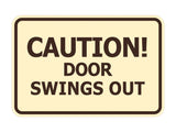 Signs ByLITA Classic Framed, Caution Door Swings Out Wall or Door Sign