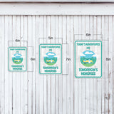 Portrait Round Plus Today's Adventures Are Tomorrow's Memories Door or Wall Sign | Camping RV Decoration