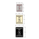 Signs ByLITA Portrait Round Emergency Exit No Entry from This Point ABS Plastic | Easy Installation | Elegant Design Wall or Door Sign