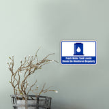 Classic Framed Plus Fresh Water Tank Levels Should Be Monitored Regularly Wall or Door Sign | RV Accessories
