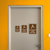 Portrait Round Plus Baby Changing Station Men's Room Wall or Door Sign | General Public Signage