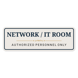 Standard Plus Network / IT Room — Authorized Personnel Only — Wall or Door Sign | Specialist Room - Sign