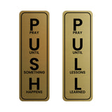 Signs ByLITA Vertical Push and Pull - Christian Door Signs (Christian Motivational Acronym) Door Sign